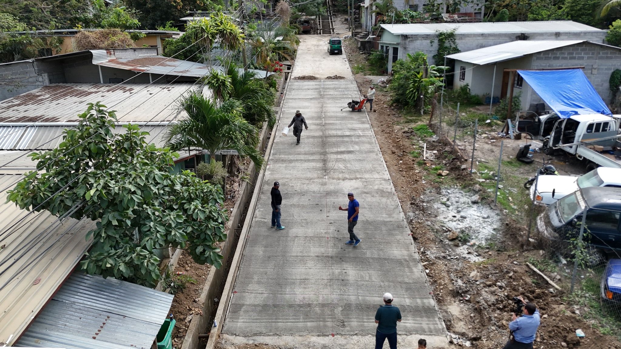 Finaliza segunda etapa de pavimentación en Anexo Las Flores